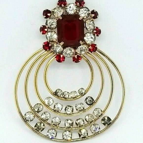 Phyllis Jewelry - M S Phyllis 12K Gold Filled Art Deco Style Brooch